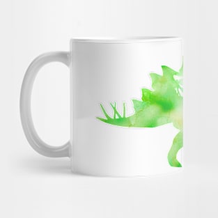 Green Stegosaurus Watercolor Painting Mug